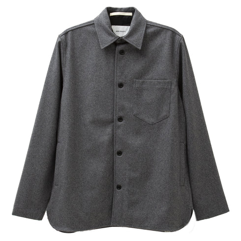 Norse Projects Ulrik Wool Shirt Grey Melange N40-0598 Degli Uberti